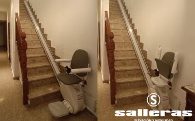 Instalación de una silla salvaescaleras en Peñalba