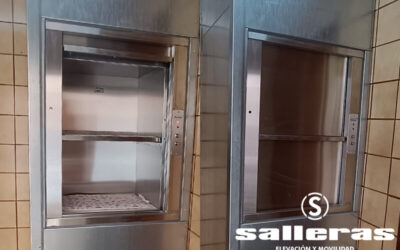 Instalación de un montaplatos para un bar en Urrea de Gaen